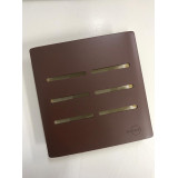 Placa P/ 6 Interruptores 4x4 - Novara Marrom Fosco